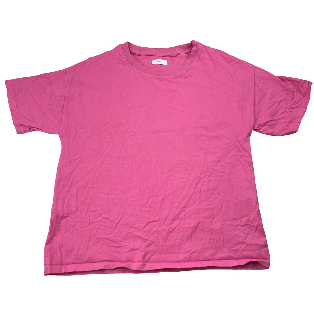Girls NEXT, pink cotton tee / top, EUC, size 8,  
