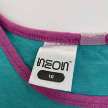 Load image into Gallery viewer, Girls Neon, cotton pyjama tee / top, FUC, size 10,  