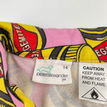 Load image into Gallery viewer, Girls Peter Alexander, Vegemite stretch cotton pyjama top, EUC, size 14,  