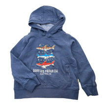 Load image into Gallery viewer, Boys Earth Nymph, fleece-lined hoodie sweater, sharks, EUC, size 4,  