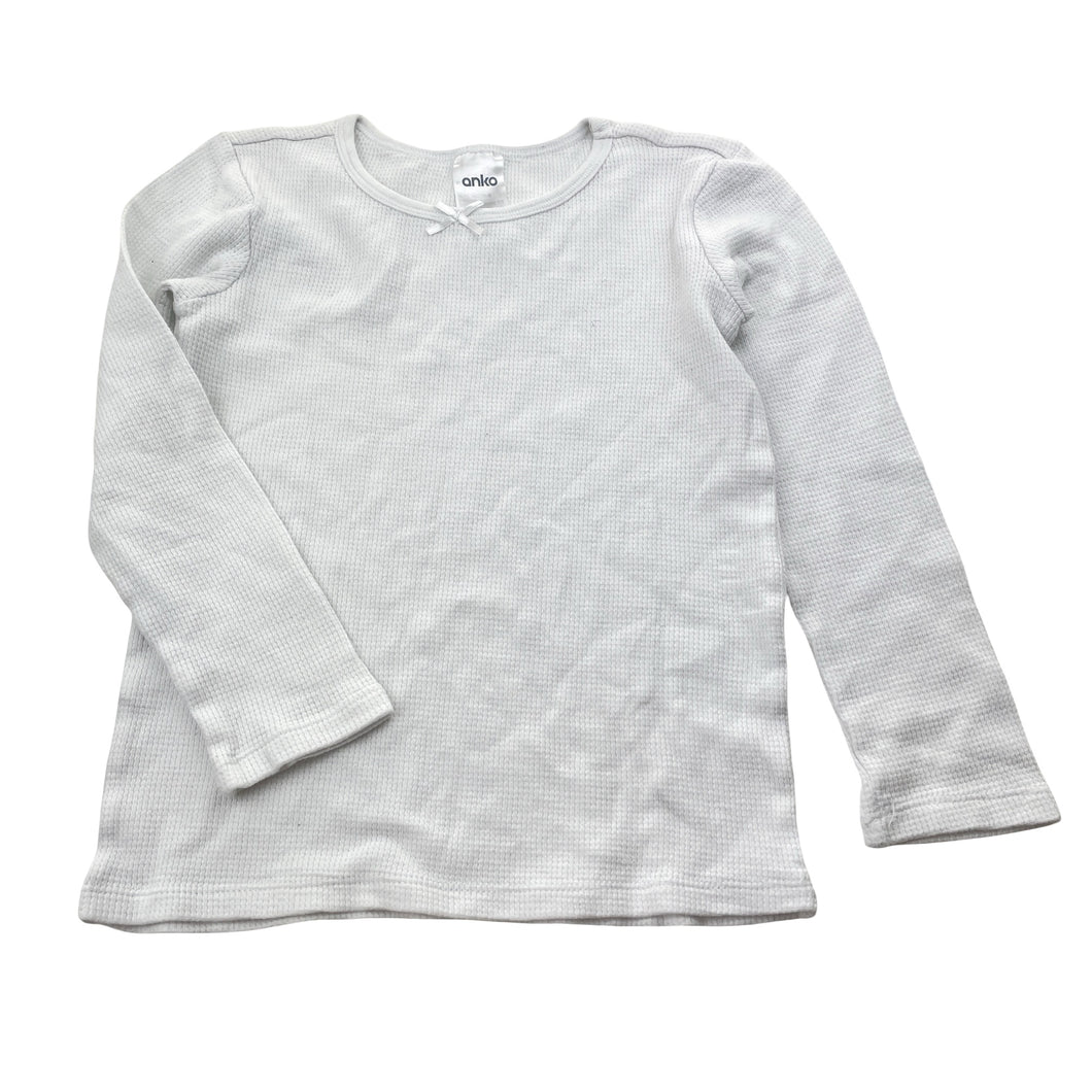 Girls Anko, waffle cotton pyjama top, GUC, size 4-6,  