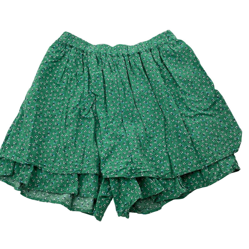 Girls UNIQLO, lightweight floral shorts / skort, adjustable, EUC, size 11-12,  