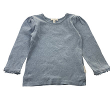Load image into Gallery viewer, Girls Purebaby, organic cotton pointelle long sleeve top, GUC, size 2,  