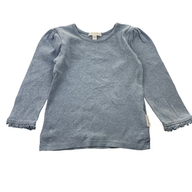 Girls Purebaby, organic cotton pointelle long sleeve top, GUC, size 2,  