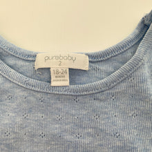 Load image into Gallery viewer, Girls Purebaby, organic cotton pointelle long sleeve top, GUC, size 2,  