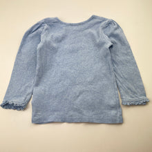 Load image into Gallery viewer, Girls Purebaby, organic cotton pointelle long sleeve top, GUC, size 2,  
