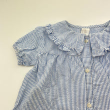 Load image into Gallery viewer, Girls H&amp;M, striped cotton blouse / top, EUC, size 1-2,  