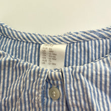 Load image into Gallery viewer, Girls H&amp;M, striped cotton blouse / top, EUC, size 1-2,  