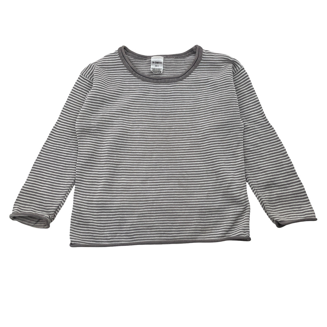 Unisex BONDS, knit cotton long sleeve tee / top, FUC, size 2,  