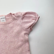 Load image into Gallery viewer, Girls Baby Berry, pink marle ribbed tee / top, FUC, size 0,  