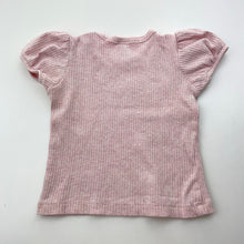 Load image into Gallery viewer, Girls Baby Berry, pink marle ribbed tee / top, FUC, size 0,  
