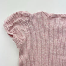 Load image into Gallery viewer, Girls Baby Berry, pink marle ribbed tee / top, FUC, size 0,  