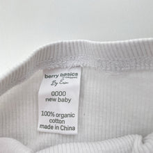 Load image into Gallery viewer, Unisex Baby Berry, ribbed organic cotton nappy cover, EUC, size 0000,  