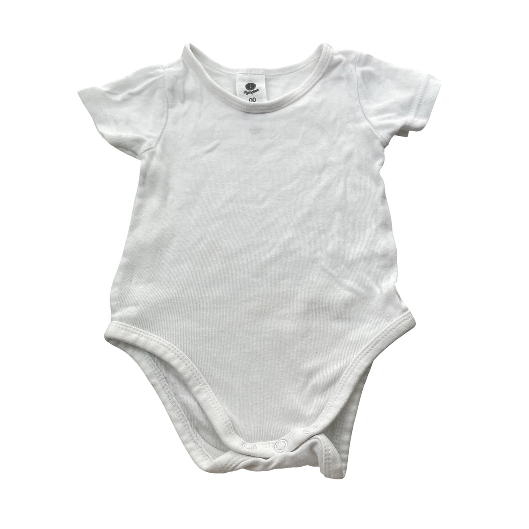 Unisex Dymples, cotton bodysuit / romper, GUC, size 0,  