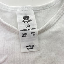 Load image into Gallery viewer, Unisex Dymples, cotton bodysuit / romper, GUC, size 0,  