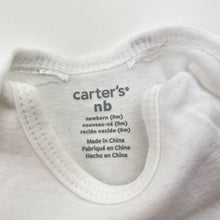 Load image into Gallery viewer, Unisex Carter&#39;s, cotton bodysuit / romper, GUC, size 0000,  