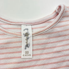 Load image into Gallery viewer, Girls Dymples, ribbed organic cotton blend top, FUC, size 00,  