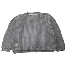 Load image into Gallery viewer, Boys Chateau de Sable, grey knit sweater / jumper, FUC, size 4,  
