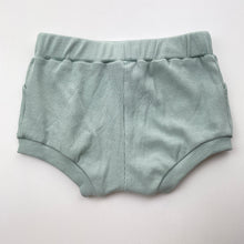 Load image into Gallery viewer, Unisex Tiny Trove, ribbed cotton shorts, elasticated, EUC, size 0,  
