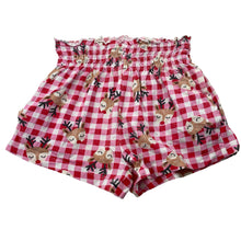 Load image into Gallery viewer, Girls Mango, cotton Christmas shorts, elasticated, FUC, size 5,  
