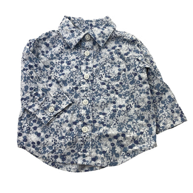 Boys OLD NAVY, floral cotton long sleeve shirt, EUC, size 00,  