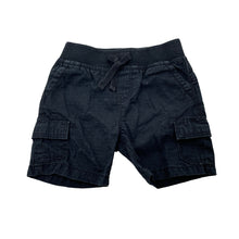 Load image into Gallery viewer, Boys Dymples, black cotton shorts, elasticated, GUC, size 00,  