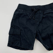 Load image into Gallery viewer, Boys Dymples, black cotton shorts, elasticated, GUC, size 00,  