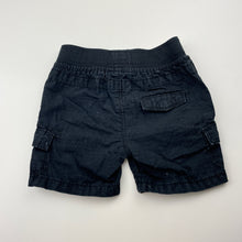 Load image into Gallery viewer, Boys Dymples, black cotton shorts, elasticated, GUC, size 00,  