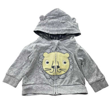 Boys Tiny Little Wonders, zip hoodie sweater, lion, FUC, size 00,  