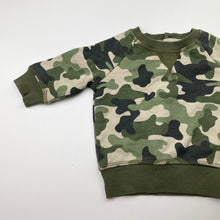 Load image into Gallery viewer, Boys Baby Berry, fleece-lined camo print sweater / jumper, EUC, size 00,  
