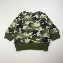 Load image into Gallery viewer, Boys Baby Berry, fleece-lined camo print sweater / jumper, EUC, size 00,  