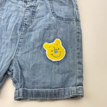 Load image into Gallery viewer, Boys M&amp;S, Disney, Winnie the Pooh, cotton shorts (light marks), FUC, size 2-3,  