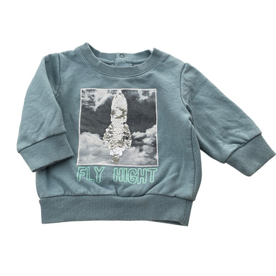 Boys Urb Babies, fleece-lined sweater / jumper, rocket, FUC, size 0,  