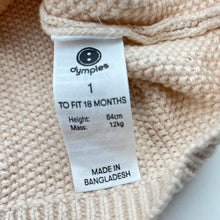 Load image into Gallery viewer, Girls Dymples, knitted cotton cardigan, flowers, GUC, size 1,  
