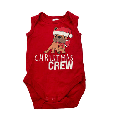 Unisex Baby Berry, cotton Christmas singletsuit romper, EUC, size 00,  