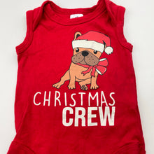Load image into Gallery viewer, Unisex Baby Berry, cotton Christmas singletsuit romper, EUC, size 00,  