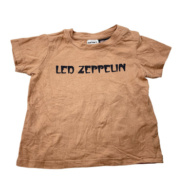 Boys Cotton On, Led Zeppelin cotton tee / top (cracked print), FUC, size 00,  