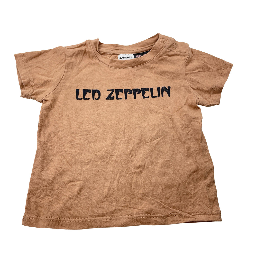 Boys Cotton On, Led Zeppelin cotton tee / top (cracked print), FUC, size 00,  