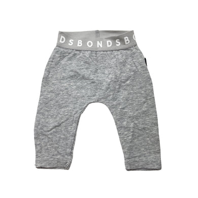 Unisex BONDS, grey leggings / bottoms, elasticated, EUC, size 0000,  