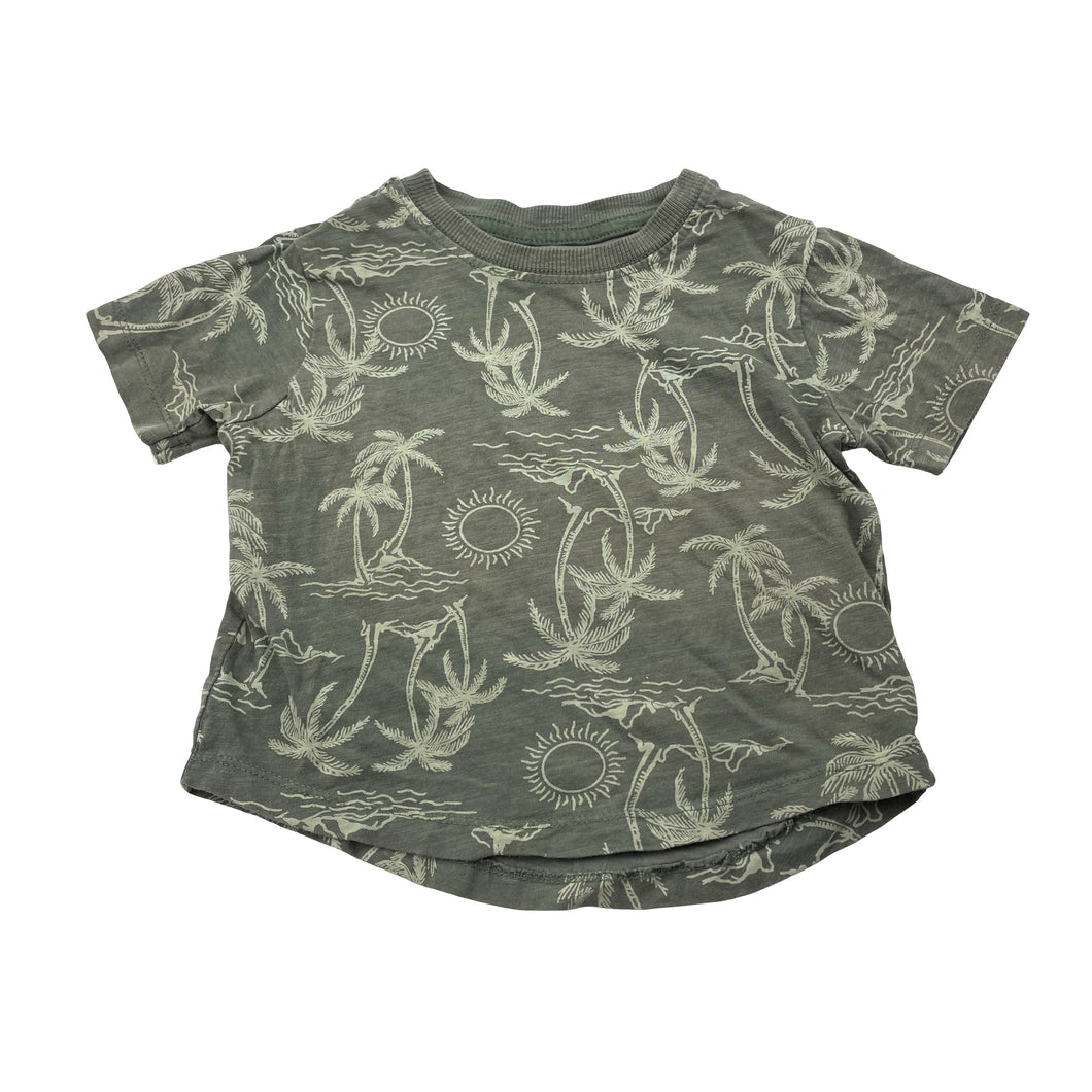 Boys TILT, khaki cotton tee / top, GUC, size 2,  