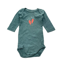 Load image into Gallery viewer, Unisex PETIT BATEAU, cotton bodysuit / romper, carrots, GUC, size 000,  