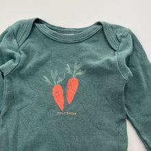 Load image into Gallery viewer, Unisex PETIT BATEAU, cotton bodysuit / romper, carrots, GUC, size 000,  