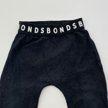 Load image into Gallery viewer, Unisex BONDS, black leggings / bottoms, elasticated (wash fade), FUC, size 00,  