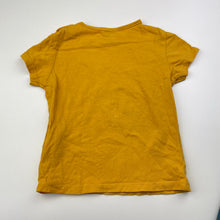 Load image into Gallery viewer, Unisex KIABI, yellow cotton tee / top, elephants, GUC, size 0-1,  