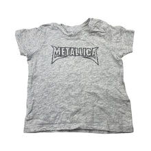 Load image into Gallery viewer, Boys Cotton On, METALLICA grey cotton tee / top, GUC, size 00,  