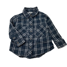 Load image into Gallery viewer, Boys H&amp;T, checked cotton long sleeve shirt, GUC, size 1,  