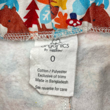 Load image into Gallery viewer, Unisex Organics, fleece-lined casual pants / bottoms, elasticated, GUC, size 0,  