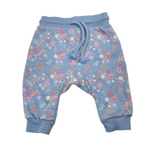 Load image into Gallery viewer, Girls Sprout, floral fleece-lined pants / bottoms, elasticated, EUC, size 000,  