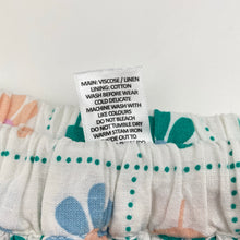 Load image into Gallery viewer, Girls Target, lined viscose/linen skirt, elasticated (small marks on back), FUC, size 6,  