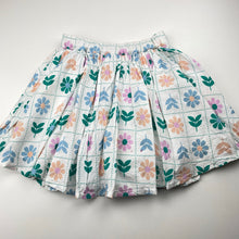 Load image into Gallery viewer, Girls Target, lined viscose/linen skirt, elasticated (small marks on back), FUC, size 6,  